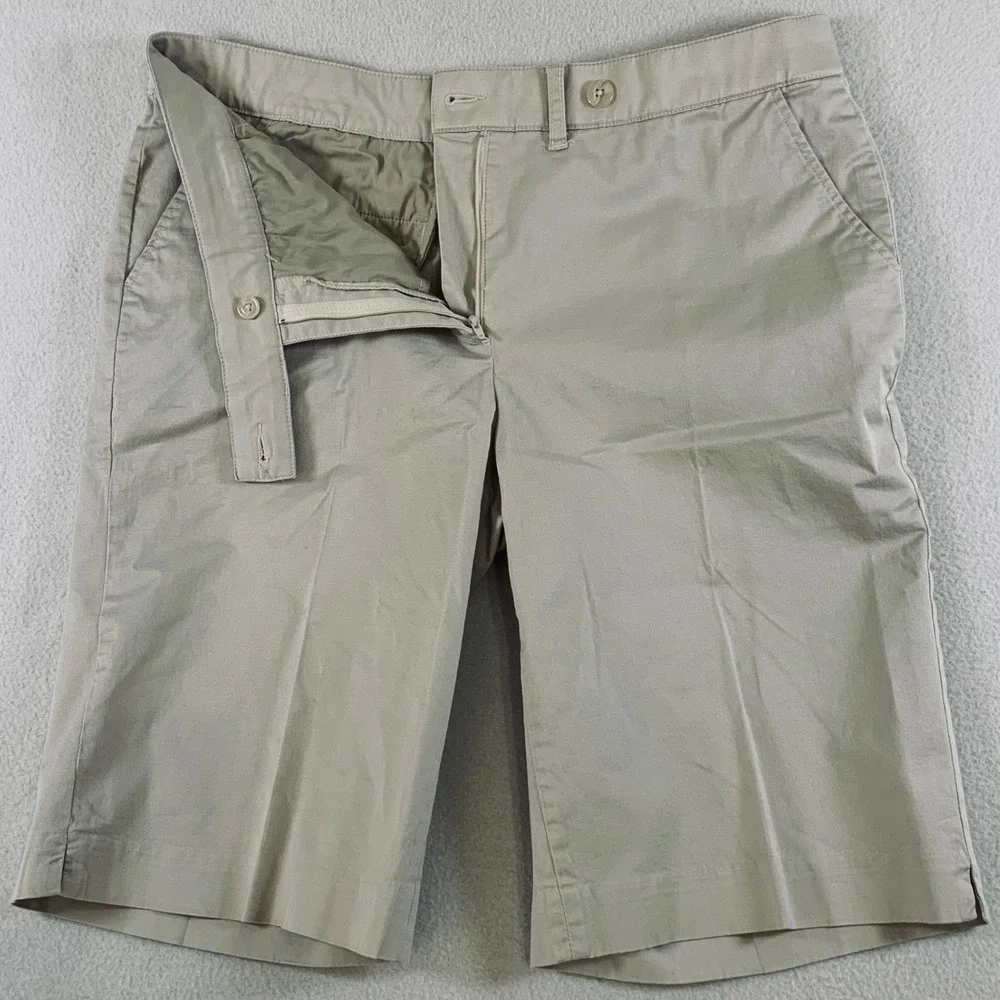 Coldwater Creek Women's 14 Khaki Stretch Bermuda Shorts‎ 12